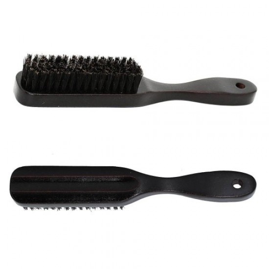 Escova de barba de barbeiro (madeira estreita/escura)-58416-China-Tudo para cabeleireiros