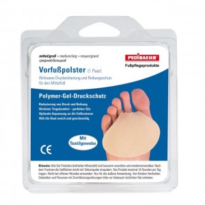 Polymeer-gel binnenzool voor de voorvoet van likdoorns 2 stuks. Pedibaehr