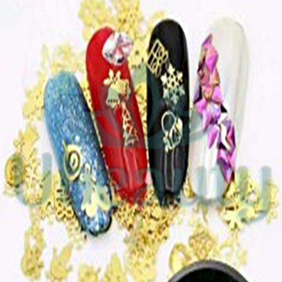 Металлические украшения для ногтей в баночке. Биндисы, Ubeauty-ND-08, Декор и дизайн ногтей,  Все для маникюра,Декор и дизайн ногтей ,  купить в Украине