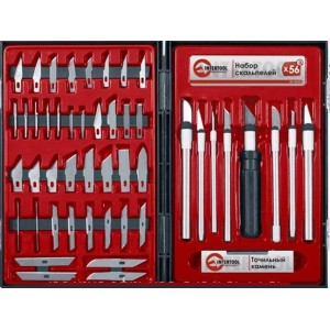  Een set scalpels 56 stuks. in een kunststof koffer