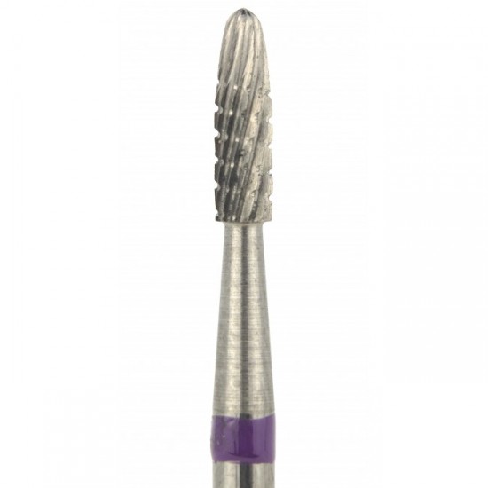 Frez z węglików spiekanych Bullet, karb Średni spiralny-64075-saeshin-Dysze do manicure