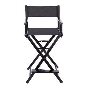 Maquiador e sobrancelha dobrável cadeira com apoio para os pés de alumínio leve estável diretor cadeira tamanho compacto