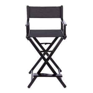 Folding makeup artist and eyebrow chair, with footrest, aluminum, lightweight, stable, director's chair, compact size