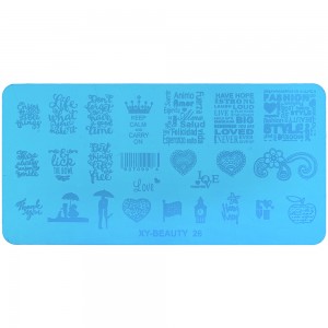  Metal stencil for stamping 6*12 cm XY-BEAUTY 26 ,MAS025