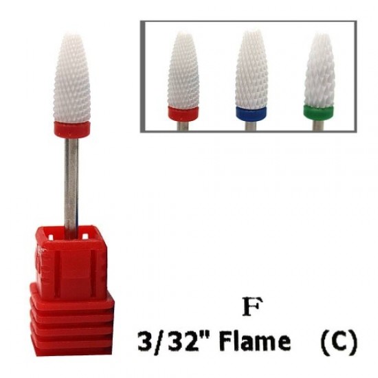Nozzle voor bovenfrees (keramiek) F 3/32 Flame (C)-59406-China-Tips voor manicure