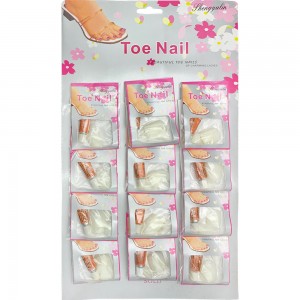  Price for 12 sachets. Sheet with white fake nails TOE nail for toes