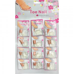  Prix pour 12 sachets. Feuille de faux ongles blancs TOE nail pour orteils