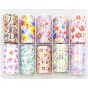  Set of wide foil for nail design 50 cm 10 pcs BARCELONA, MAS087