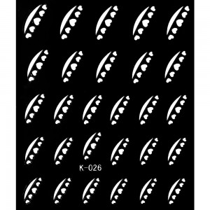 УЦЕНКА! Трафарет для декоративного маникюра X&D K-026 (Без упаковки) ,MIS028