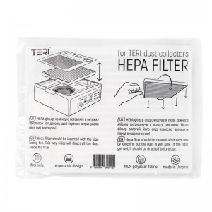 HEPA фильтр для встраиваемой маникюрной вытяжки Teri 600 M / Turbo M, фильтр для портативного ногтевого пылесборника