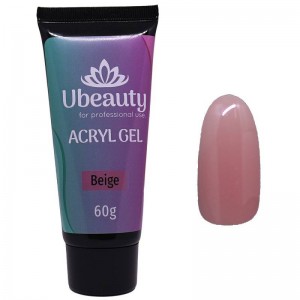 Акрилгель Бежевый UBEAUTY Beige 60 мл/ полигель, мультигель, комбигелью.