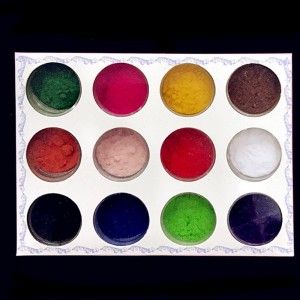  Set of multicolored velvet 12 pcs MASMIS100-(2737)