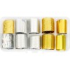 Nail art foil set 50 cm 10 uds GOLD&SILVER ,MAS078-17664-Ubeauty Decor-Diseño y decoración de uñas