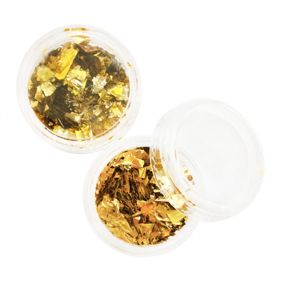 Mica in a jar GOLD. Full to the brim and convenient for the master container. Factory packaging-18023-China-Decor and nail design