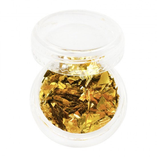 Mica in a jar GOLD. Full to the brim and convenient for the master container. Factory packaging-18023-China-Decor and nail design