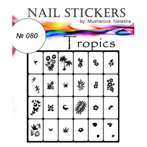  Stencils voor nagels Tropen