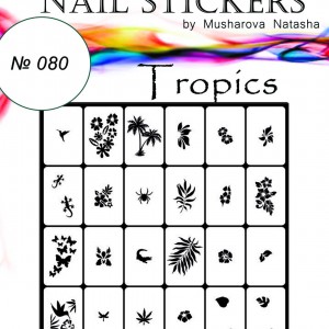  Stencils voor nagels Tropen