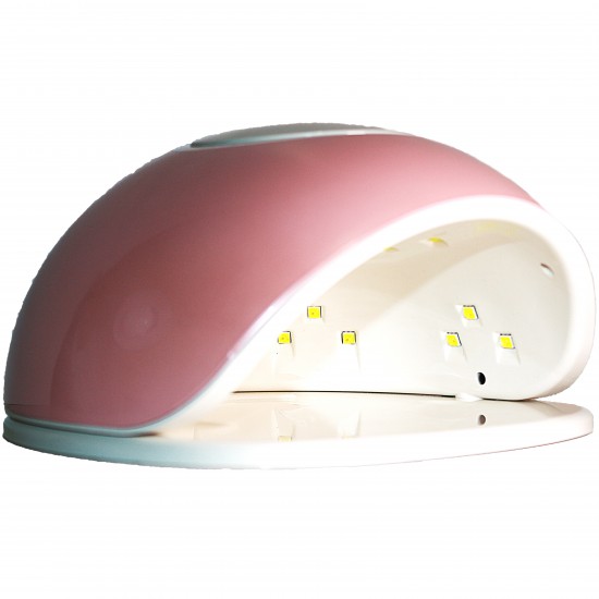 Lampa do paznokci z wentylatorem różowy, masa perłowa, perłowy, F4S, UV LED, 48W, chłodzenie diodowe, bez pieczenia, długa żywotność-1761-Comax-Lampy do paznokci
