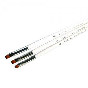  Gel brush white handle straight bristle №08