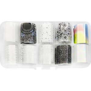  Nail art foil set 50 cm 10 pcs ASSORTED ,MAS078