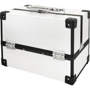  Manicure hard suitcase 30*20*22 cm RELIEF WHITE ,MIS1500