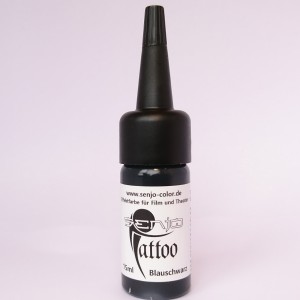  Temporäre Tätowierfarbe Senjo-Color Tatoo realistisch schwarz 15 ml