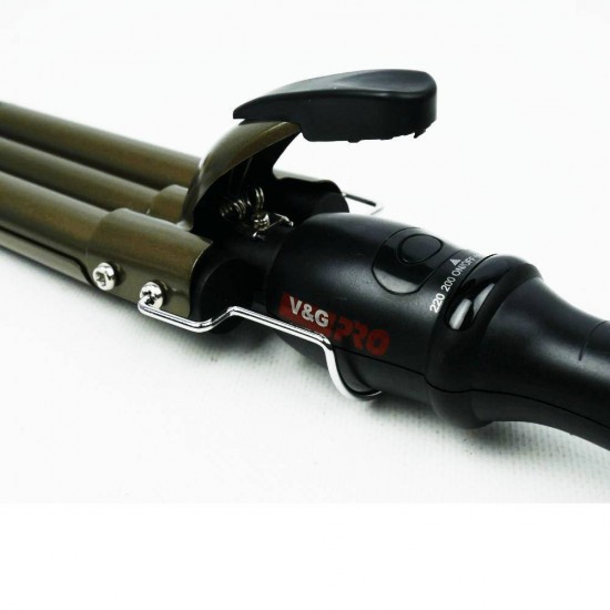 Curling iron V&G PRO 693S (triple wave), electric curling irons for creating curls and curls, for styling, without harm to hair, 60605, Electrical equipment,  Health and beauty. All for beauty salons,All for a manicure ,Electrical equipment, buy with 