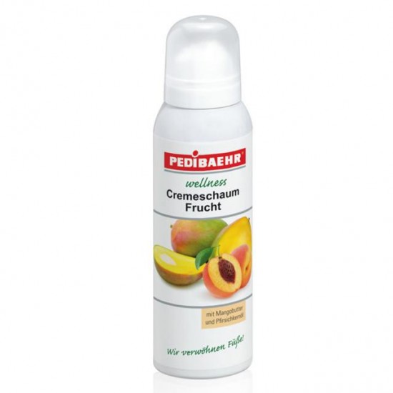 Fruit cream-foam with mango butter, peach and urea. 125 ml. Cremeschaum Frucht, 32752, Cosmetics for feet,  Health and beauty. All for beauty salons,Care ,Cosmetics for feet, buy with worldwide shipping