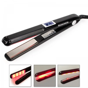 Ultrasonic infrared flat iron 1056 Black molecular hair restoration and treatment