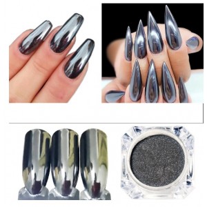 Rubbing for nails Black Chrome 024 Mirror black
