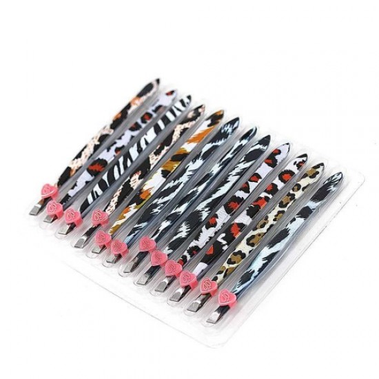 Pinzas para cejas 12 piezas/paquete (animal #1)-60186-China-Cosmetología