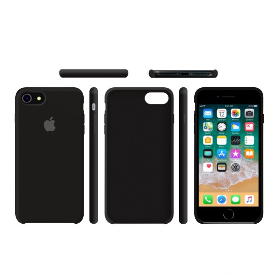 Siliconen hoesje voor iPhone/iphone 7/8 zwart zwart-952724967--Gadgets en accessoires