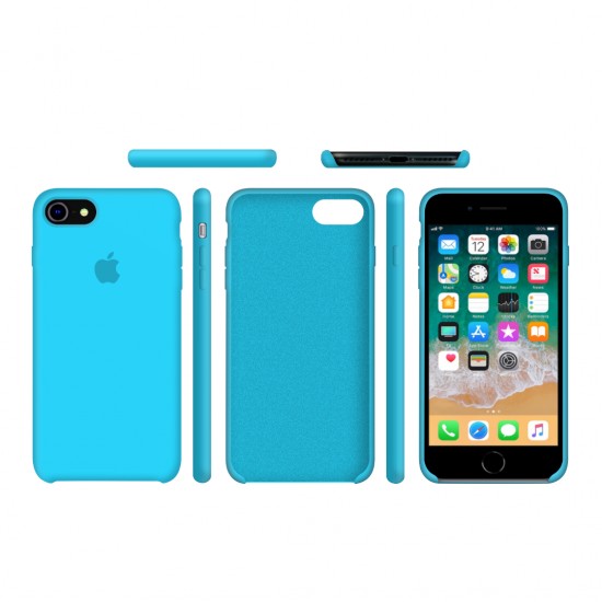 Coque en silicone pour iPhone/iPhone 7/8 bleu/bleu-952724969--Gadgets et accessoires