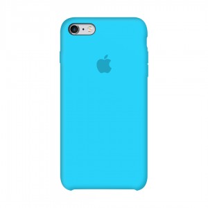 Siliconen hoesje voor iPhone/iphone 6\6S blauw/blauw + beschermglas als cadeau