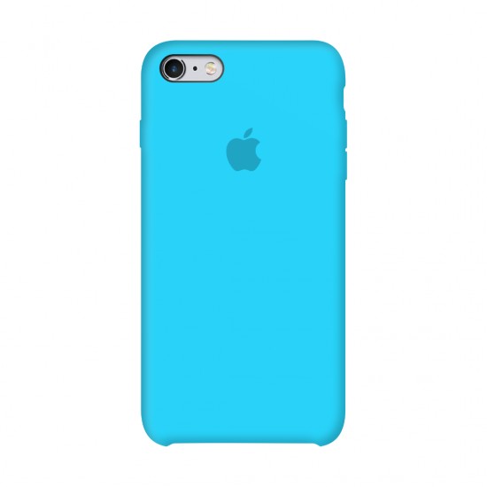 Coque en silicone pour iPhone/iPhone 6\6S bleu/bleu + verre de protection en cadeau-952724972--Gadgets et accessoires