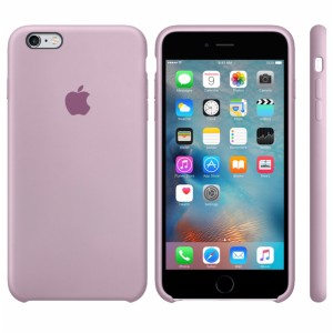 Siliconen hoesje voor iPhone/iphone 6\6S lavendel/lavendel + beschermglas als cadeau