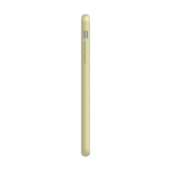 Coque en silicone pour iPhone/iPhone 6\6S jaune/jaune doux + verre de protection en cadeau-952724975--Gadgets et accessoires