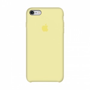 Siliconen hoesje voor iPhone/iphone 6\6S geel /mellow geel + beschermglas als cadeau