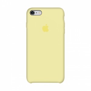 Silikonhülle für iPhone/iPhone 6\6S gelb /mellow yellow + Schutzglas als Geschenk