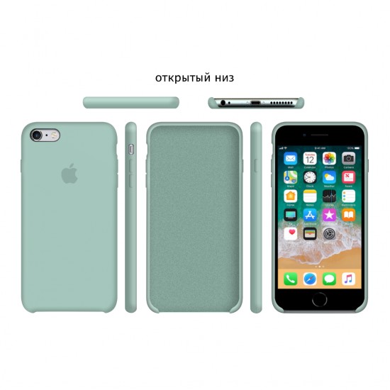 Funda de silicona para iPhone/iphone 6\6S menta/menta + cristal protector de regalo-952724976--Gadgets y accesorios