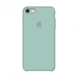 Capa de silicone para iPhone/iphone 6\6S mint/mint + vidro protetor de presente