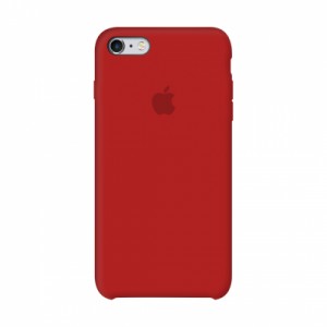 Silicone case for iPhone/iphone 6\6S red/red + protective glass as a gift