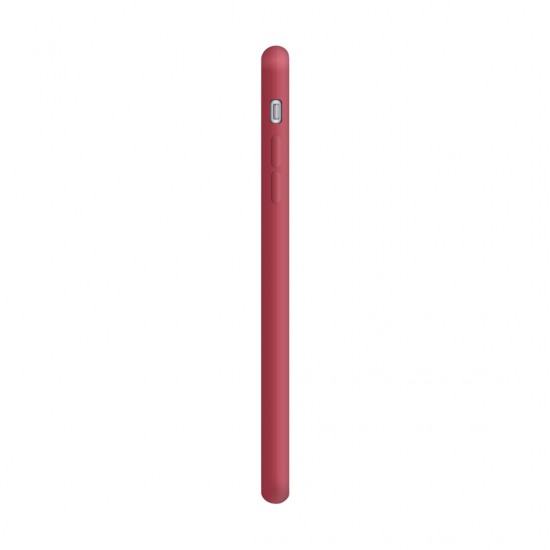 Capa de silicone para iPhone, iphone 6, 6S, framboesa vermelha/framboesa vermelha + vidro protetor de presente-952724979--Gadgets e acessórios