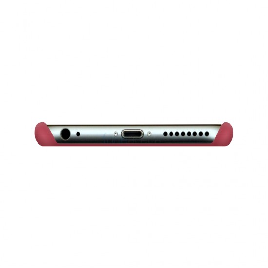 Coque en silicone pour iPhone, iphone 6, 6S, rouge-framboise/rouge framboise + vitre de protection en cadeau-952724979--Gadgets et accessoires