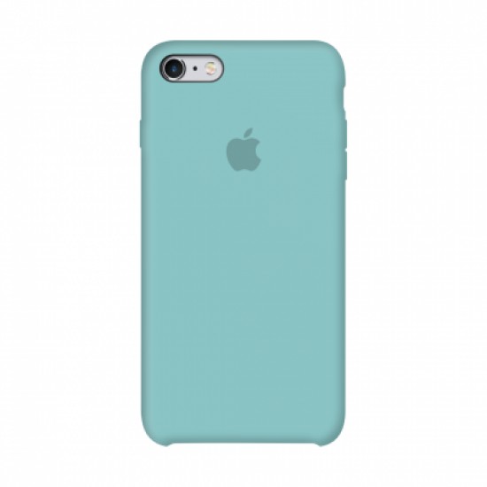 Capa de silicone para iPhone/iphone 6\6S azul celeste/azul celeste + vidro protetor de presente-952724980--Gadgets e acessórios