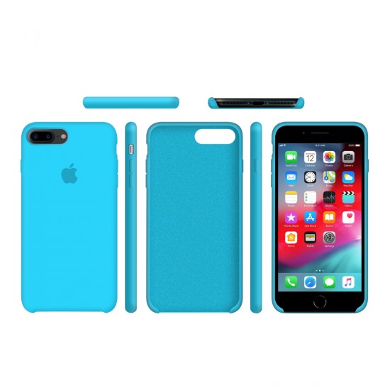 Coque en silicone pour iPhone/iPhone 7 plus/8 plus bleu bleu-952724984--Gadgets et accessoires