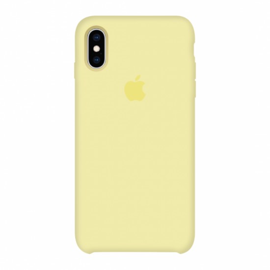 Capa de silicone para iphone/iphone X/Xs amarelo suave amarelo-952724997--Gadgets e acessórios