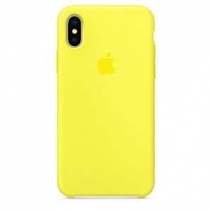 Silicone case for iPhone/iphone Xs max falsh yellow yellow