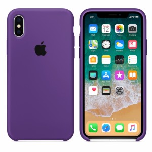  Coque en silicone pour iPhone/iPhone Xs max violet violet