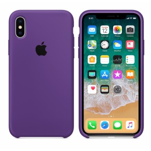 Силиконовый чехол на айфон/iphone Хs max purple фиолетовый